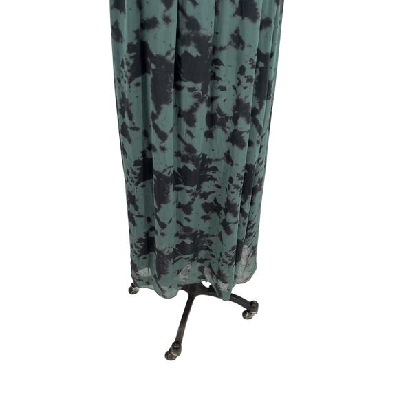Zara Maxi Dress Tie Dye Printed Chiffon Beaded Straps‎ Green Size Small - Picture 7 of 16